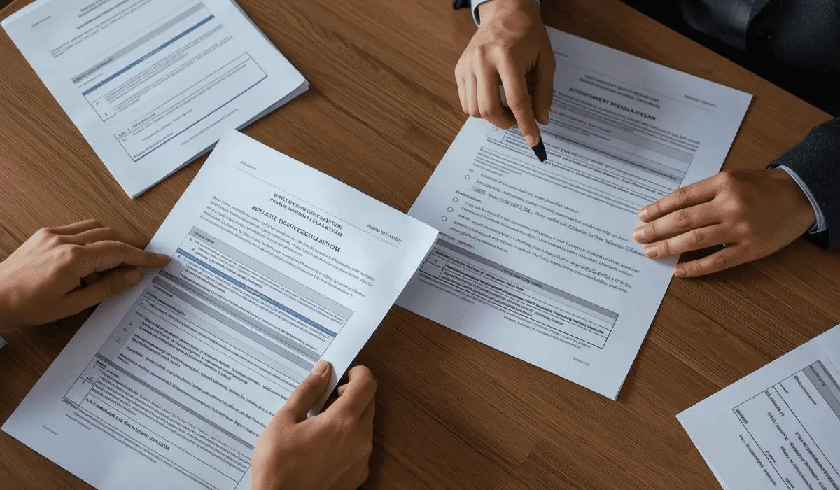 personas firmando documentos aeronáutico